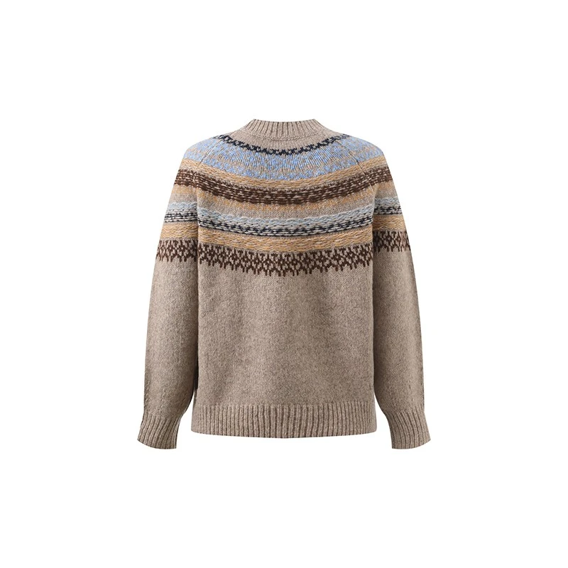 nordic pattern sweater women's-1